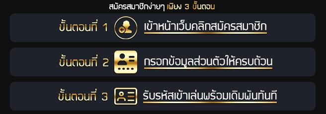 สมัครเล่นคาสิโน 3 ขั้นตอน